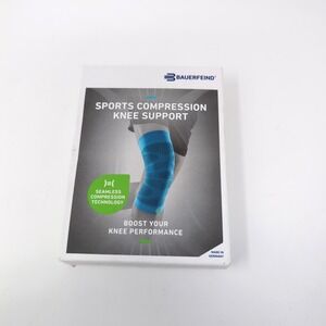 Bauerfeind Sports Compression Knee Support Black Seamless Sleeve Brace Large